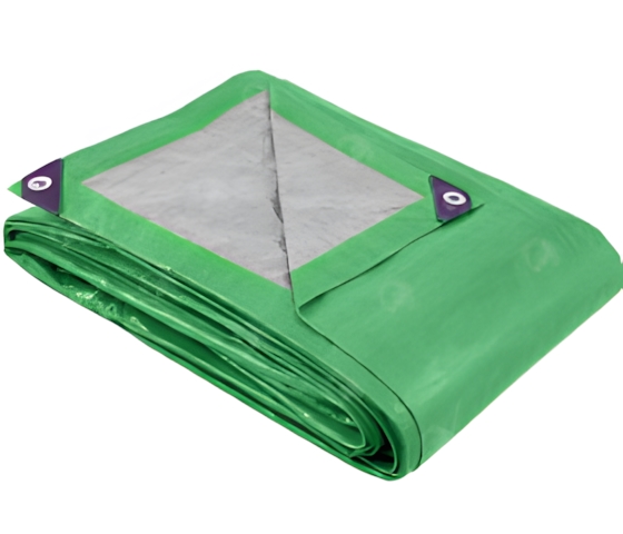 Тент укрывной 90 г/м2, длина 20 м, ширина полотна 30 м, зеленый/серый